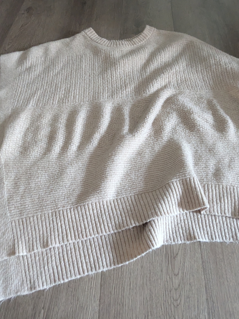 Universal Thread Cream Ribbed Crewneck Sweater - Picture 2 of 4